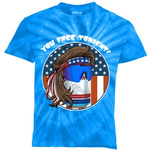 You Free Tonight? Mullet Beer American 4th Of July Gift Kids Tie-Dye T-Shirt