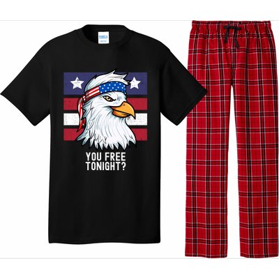 You Free Tonight? Patriotic Eagle American 4th Of July Gift Pajama Set