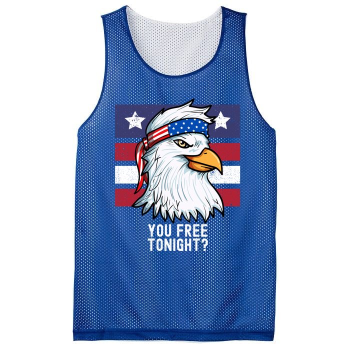 You Free Tonight? Patriotic Eagle American 4th Of July Gift Mesh Reversible Basketball Jersey Tank