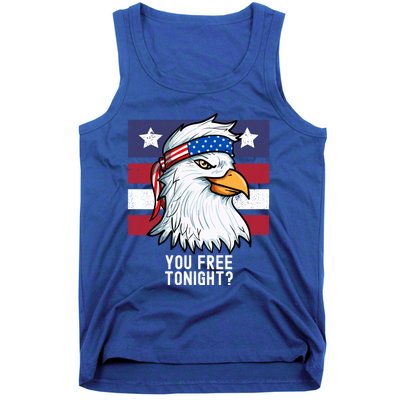 You Free Tonight? Patriotic Eagle American 4th Of July Gift Tank Top