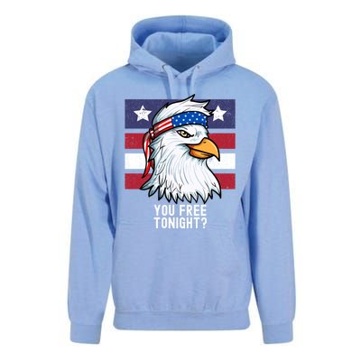 You Free Tonight? Patriotic Eagle American 4th Of July Gift Unisex Surf Hoodie