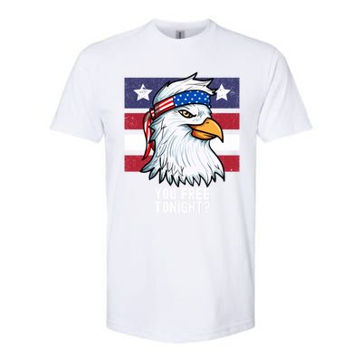 You Free Tonight? Patriotic Eagle American 4th Of July Gift Softstyle CVC T-Shirt