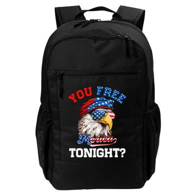 You Free Tonight Usa Flag Bald Eagle 4th Of July Backpack