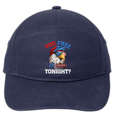 You Free Tonight Usa Flag Bald Eagle 4th Of July 7-Panel Snapback Hat