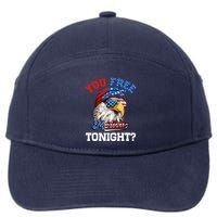 You Free Tonight Usa Flag Bald Eagle 4th Of July 7-Panel Snapback Hat