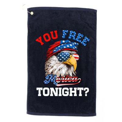 You Free Tonight Usa Flag Bald Eagle 4th Of July Golf Towel