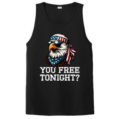 You Free Tonight Eagle Funny Patriotic American PosiCharge Competitor Tank