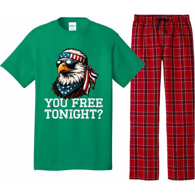 You Free Tonight Eagle Funny Patriotic American Pajama Set