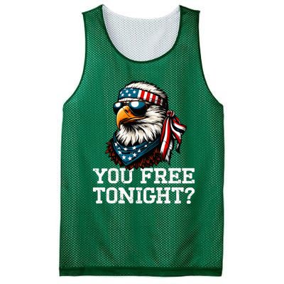 You Free Tonight Eagle Funny Patriotic American Mesh Reversible Basketball Jersey Tank