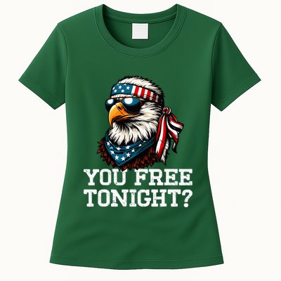 You Free Tonight Eagle Funny Patriotic American Womens T-Shirt