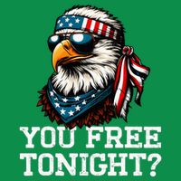 You Free Tonight Eagle Funny Patriotic American Women's V-Neck T-Shirt