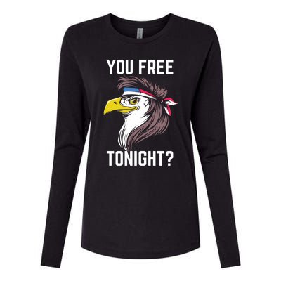 You Free Tonight 4th Of July Retro Eagle Usa Flag Gift Womens Cotton Relaxed Long Sleeve T-Shirt