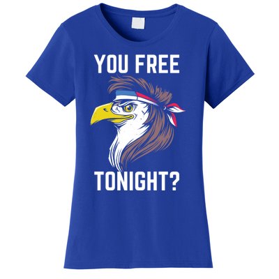 You Free Tonight 4th Of July Retro Eagle Usa Flag Gift Women's T-Shirt