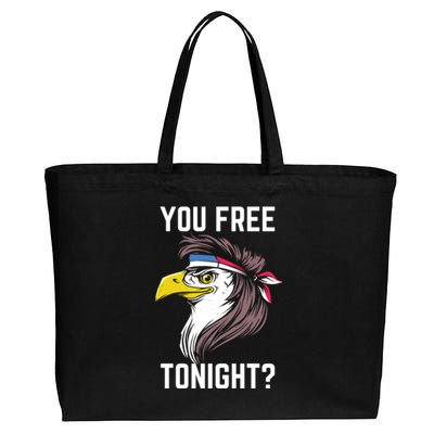 You Free Tonight 4th Of July Retro Eagle Usa Flag Gift Cotton Canvas Jumbo Tote