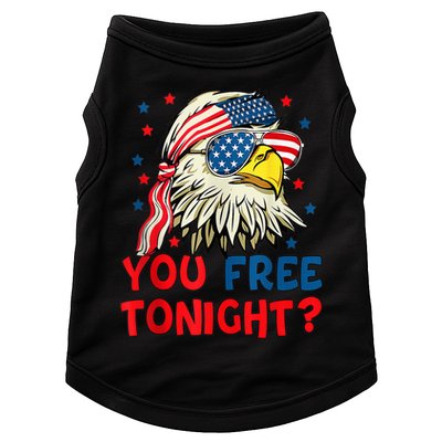 You Free Tonight Bald Eagle Mullet American Flag 4th Of July Doggie Tank