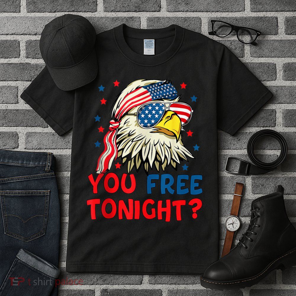 You Free Tonight Bald Eagle Mullet American Flag 4th Of July Tall T-Shirt