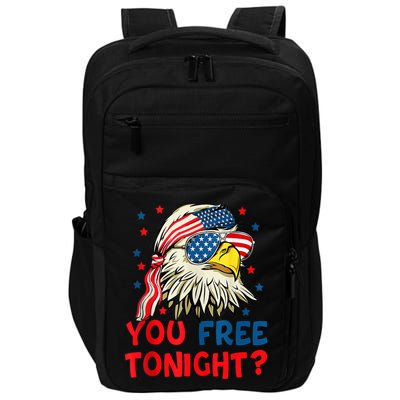 You Free Tonight Bald Eagle Mullet American Flag 4th Of July Impact Tech Backpack