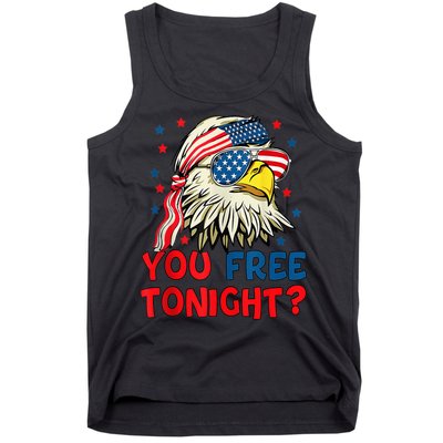 You Free Tonight Bald Eagle Mullet American Flag 4th Of July Tank Top
