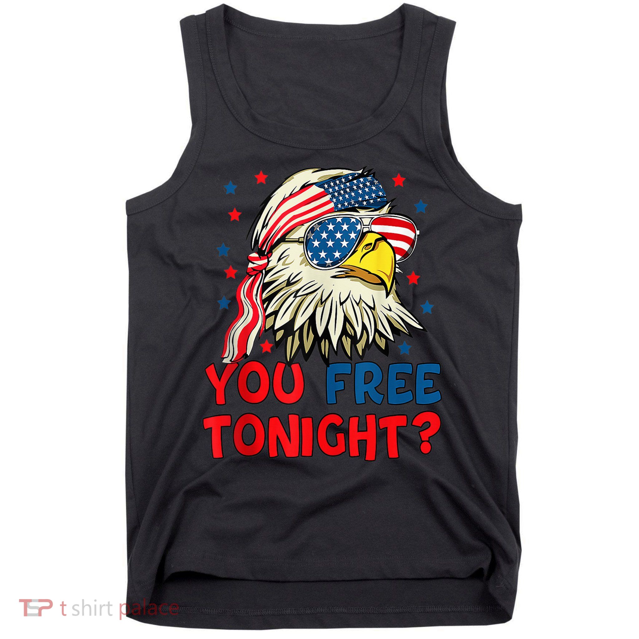 You Free Tonight Bald Eagle Mullet American Flag 4th Of July Tank Top