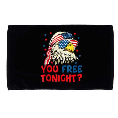 You Free Tonight Bald Eagle Mullet American Flag 4th Of July Microfiber Hand Towel