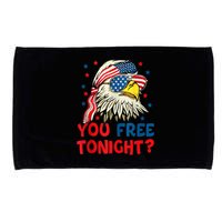 You Free Tonight Bald Eagle Mullet American Flag 4th Of July Microfiber Hand Towel