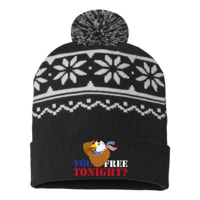 You Free Tonight Usa Eagle Of Freedom USA-Made Snowflake Beanie