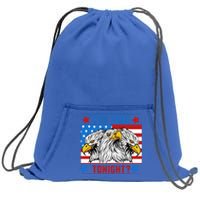 You Free Tonight American Flag Patriotic Eagle 4th July Gift Sweatshirt Cinch Pack Bag