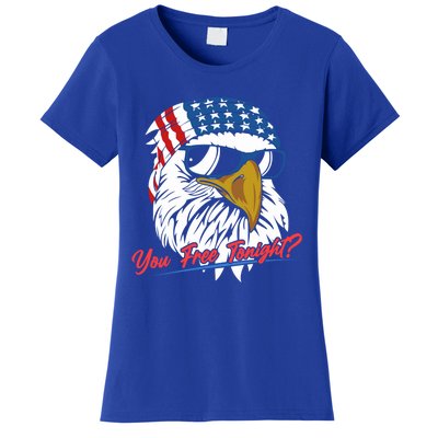 You Free Tonight Bald Eagle American Flag Happy 4th Of July Cool Gift Women's T-Shirt