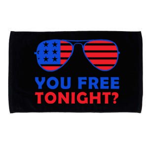 You Free Tonight To Celebrate 4th Of July In Red And Blue Cool Gift Microfiber Hand Towel