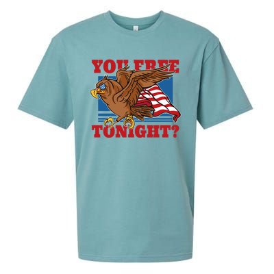 You Free Tonight Eagle 4th Of July You Free Tonight Eagle Cool Gift Sueded Cloud Jersey T-Shirt