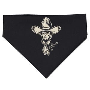 Yeehawin For Trump 2024 Punchy Western Political Humor Vote USA-Made Doggie Bandana