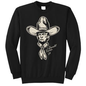 Yeehawin For Trump 2024 Punchy Western Political Humor Vote Sweatshirt