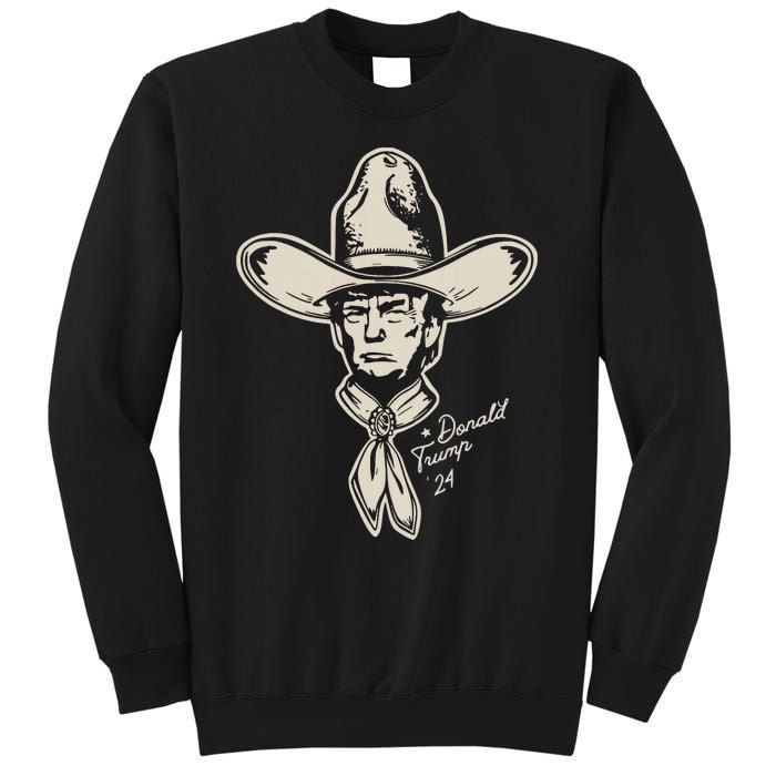 Yeehawin For Trump 2024 Punchy Western Political Humor Vote Sweatshirt