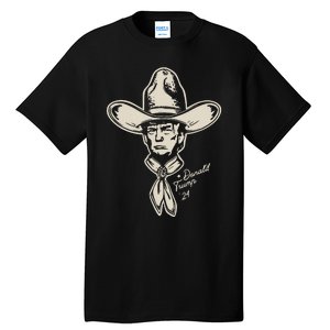 Yeehawin For Trump 2024 Punchy Western Political Humor Vote Tall T-Shirt