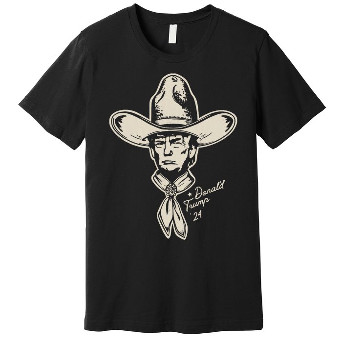 Yeehawin For Trump 2024 Punchy Western Political Humor Vote Premium T-Shirt