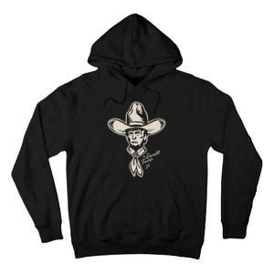 Yeehawin For Trump 2024 Punchy Western Political Humor Vote Tall Hoodie