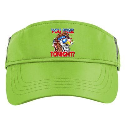 You Free Tonight Usa American Flag Patriotic Eagle Mullet Funny Gift Adult Drive Performance Visor