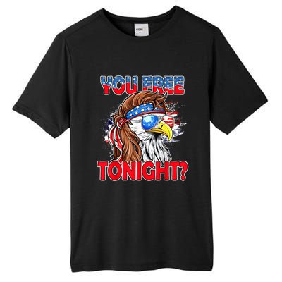 You Free Tonight Usa American Flag Patriotic Eagle Mullet Funny Gift Tall Fusion ChromaSoft Performance T-Shirt