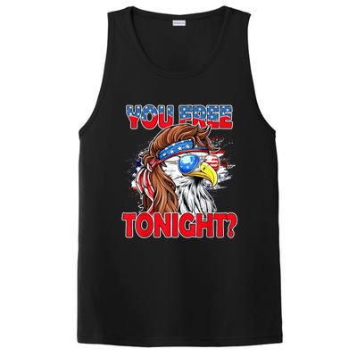 You Free Tonight Usa American Flag Patriotic Eagle Mullet Funny Gift PosiCharge Competitor Tank