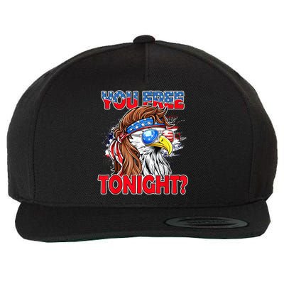 You Free Tonight Usa American Flag Patriotic Eagle Mullet Funny Gift Wool Snapback Cap