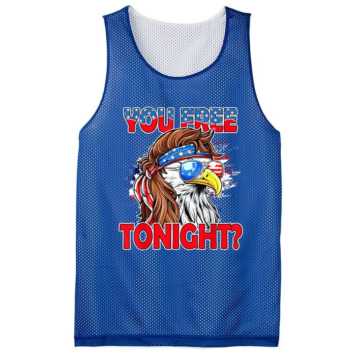 You Free Tonight Usa American Flag Patriotic Eagle Mullet Funny Gift Mesh Reversible Basketball Jersey Tank