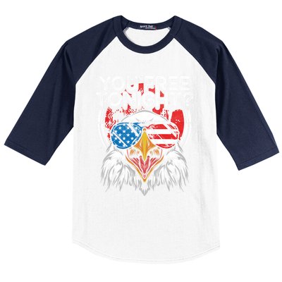 You Free Tonight Bald Eagle Funny Patriotic American Pride Cute Gift Baseball Sleeve Shirt