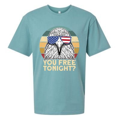 You Free Tonight Eagle 4th Of July You Free Tonight Eagle Gift Sueded Cloud Jersey T-Shirt