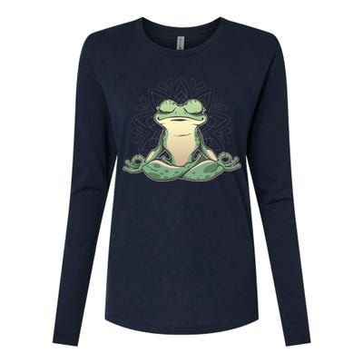 Yoga Frog Womens Cotton Relaxed Long Sleeve T-Shirt