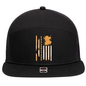 Yellowstonee Flag 7 Panel Mesh Trucker Snapback Hat