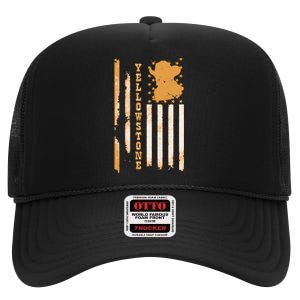 Yellowstonee Flag High Crown Mesh Back Trucker Hat