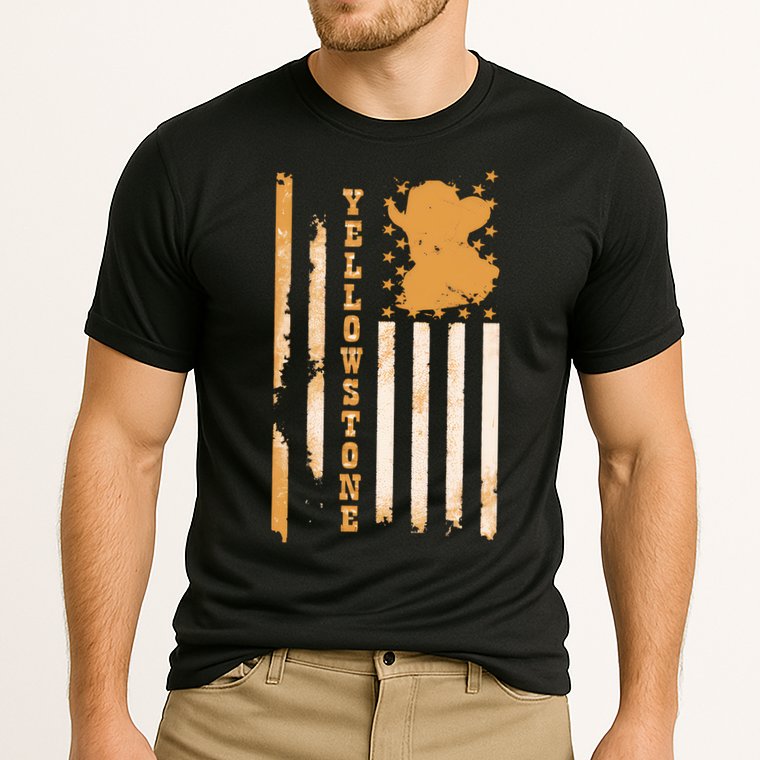 Yellowstonee Flag Cooling Performance Crew T-Shirt