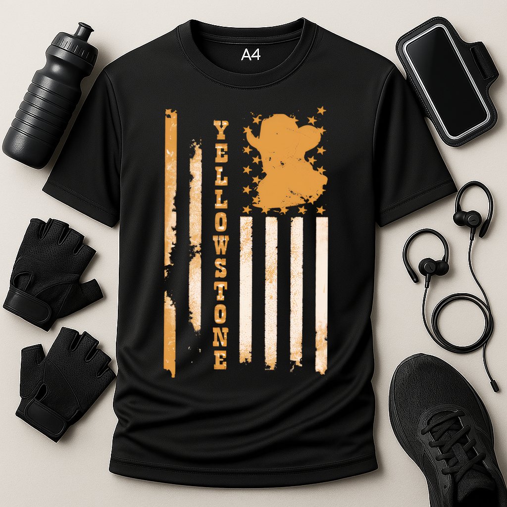 Yellowstonee Flag Cooling Performance Crew T-Shirt