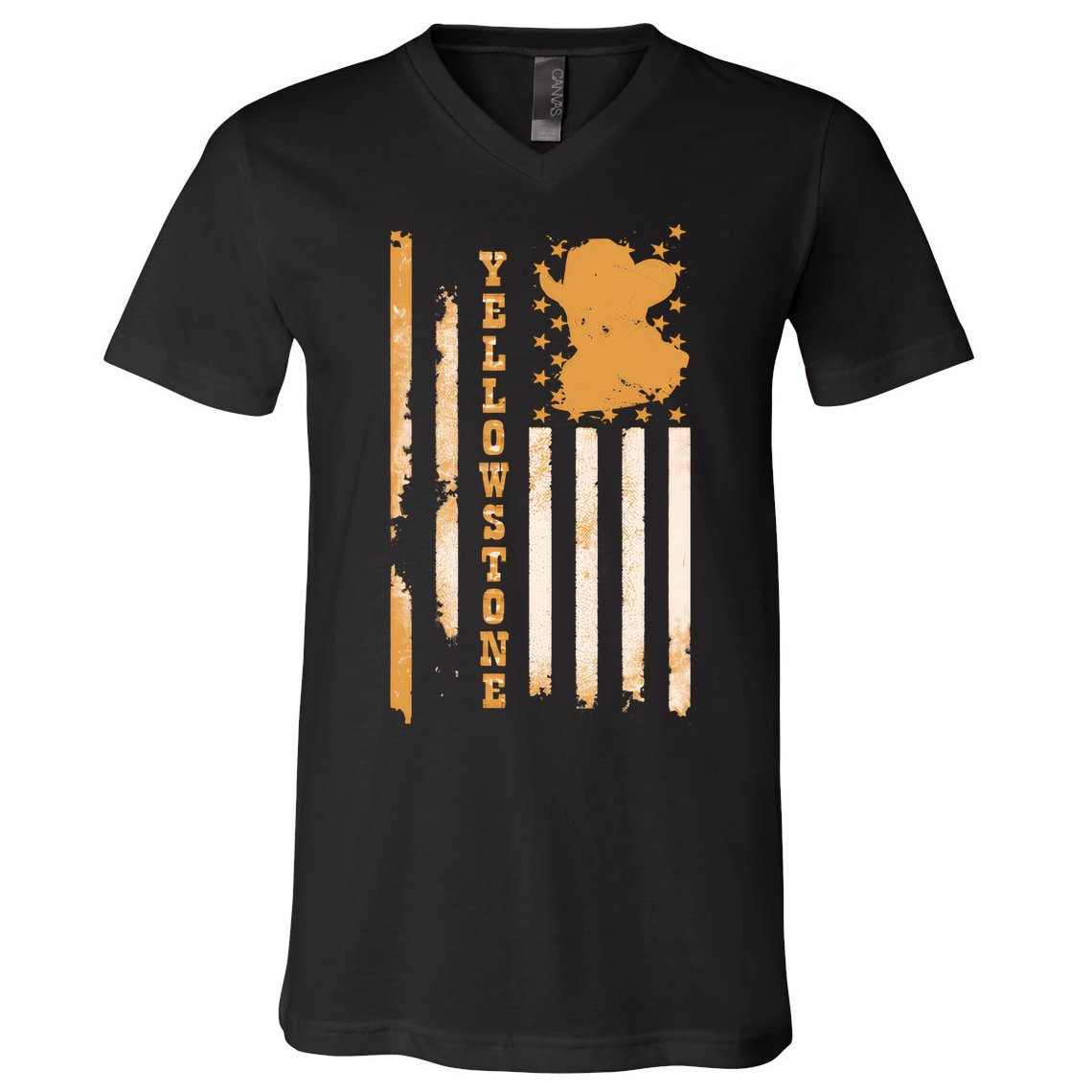 Yellowstonee Flag V-Neck T-Shirt