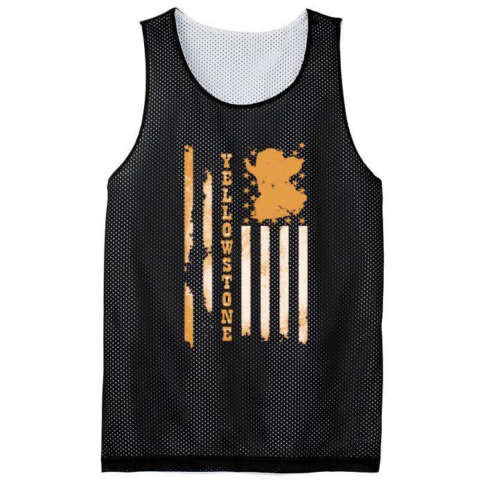 Yellowstonee Flag Mesh Reversible Basketball Jersey Tank